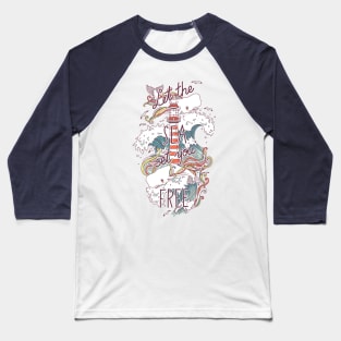 Whales and waves Baseball T-Shirt